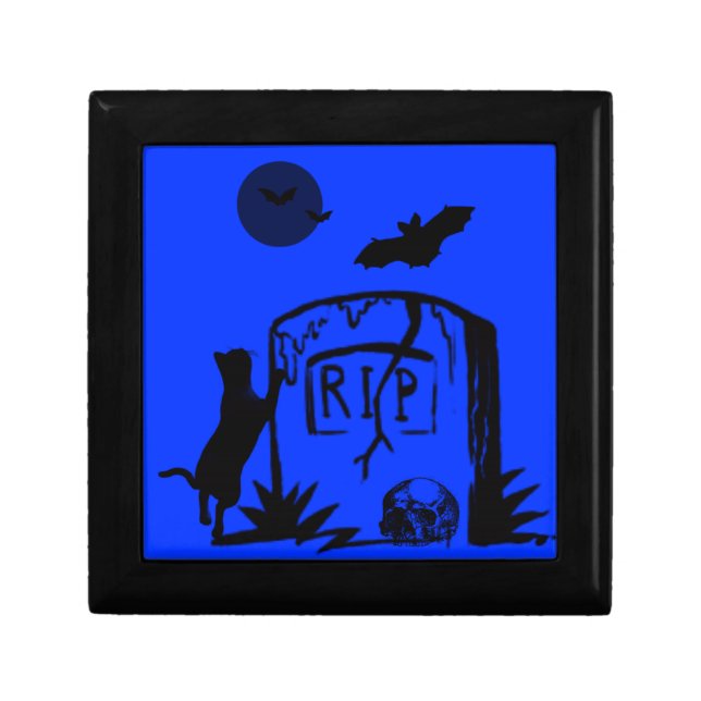 Playful Black Cat Gift Box (Front)