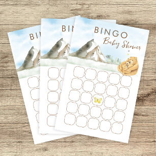 Playful Blue Mountain Bear Family Shower Bingo