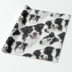 Playful Border Collie Wrapping Paper