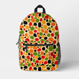Playful Bright Fun Colorful Polka Dot Pattern Printed Backpack