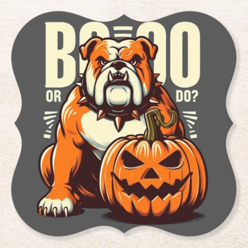 Playful Bulldog Pop Art Boo or Bulldog  Paper Coaster