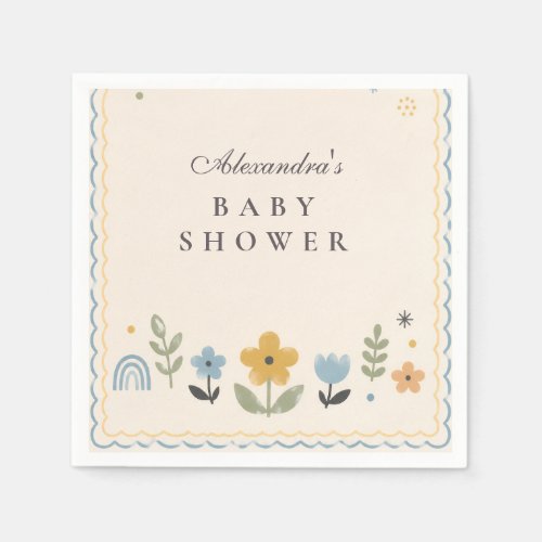 Playful Bumble Bee Baby Shower Napkins