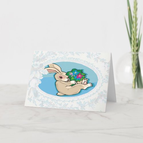 Playful Bunny Easter Card