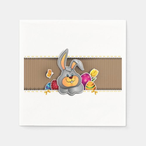Playful Bunny Easter Napkins
