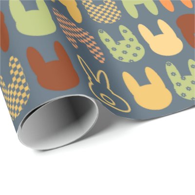 Playful Bunny Shapes Pattern Wrapping Paper
