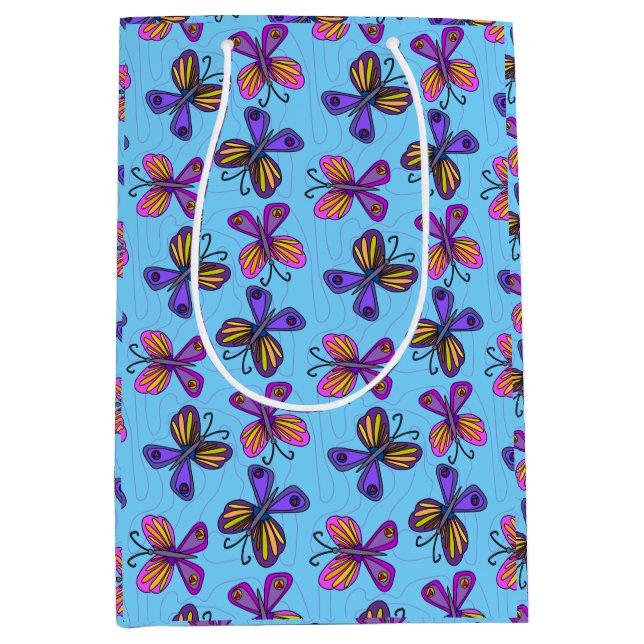 Playful Butterflies Medium Gift Bag (Front)
