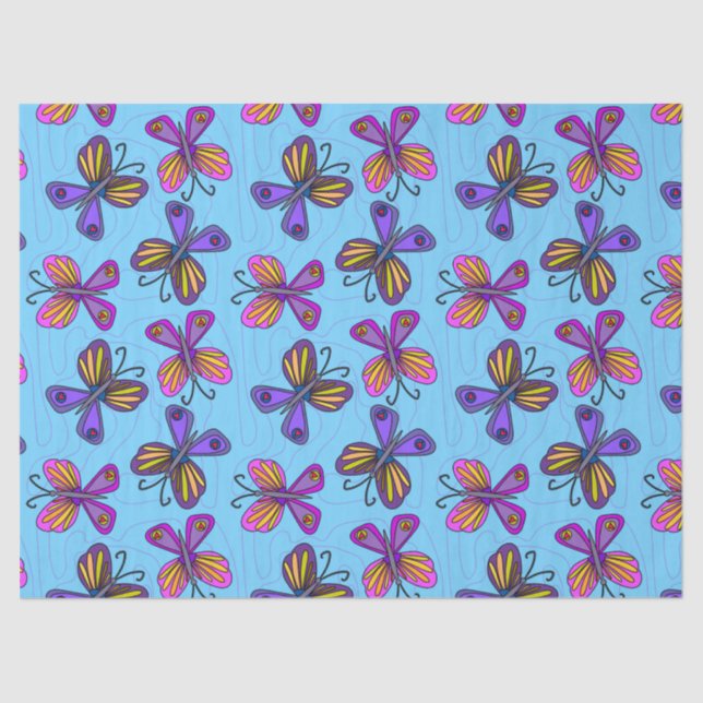 Playful Butterflies Tissue Paper (Front)