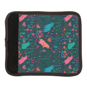 Playful Capybara in the Forest – Tropical Seamless Luggage Handle Wrap