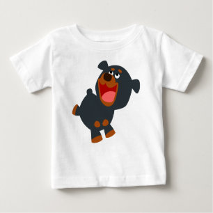 Playful Cartoon Baby Rottweiler Baby T-Shirt