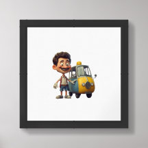 Playful Cartoon Character Art Print
