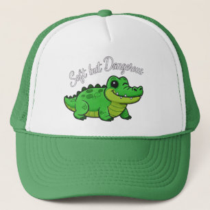 Playful Cartoon Crocodile - Soft but Dangerous Trucker Hat