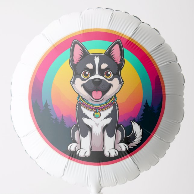Playful Cartoon Dog Balloon (Front)