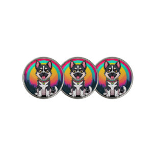 Playful Cartoon Dog Golf Ball Marker