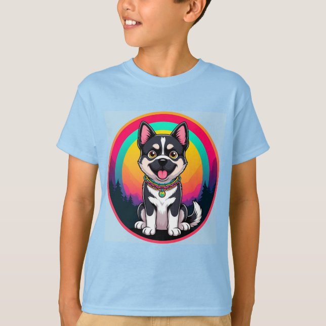 Playful Cartoon Dog T-Shirt (Front)