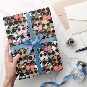 Playful Cartoon Dogs Wrapping Paper