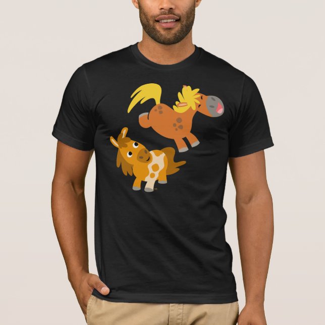 Playful Cartoon Ponies T-shirt (Front)