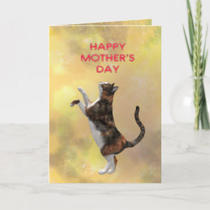 Playful cat and Mother's day Card