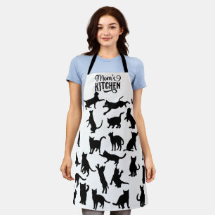 Playful Cat Design for Cat Ladies, Cute Cat Lovers Apron