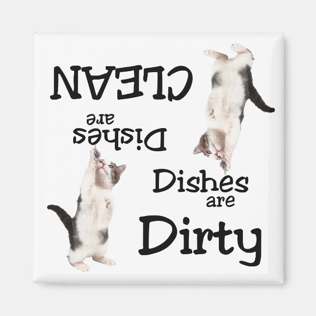 Playful Cat Lovers Dishwasher Magnet (Front)