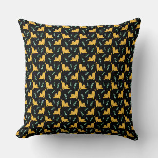 Playful Cat Print Pillow