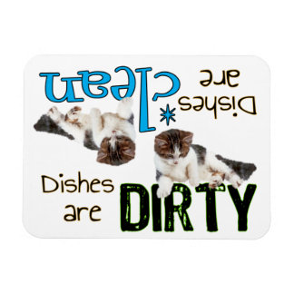 Playful Cat Rectangle Dishwasher Magnet