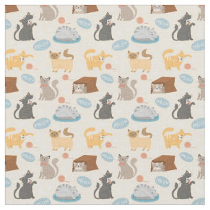 Playful Cats Fabric