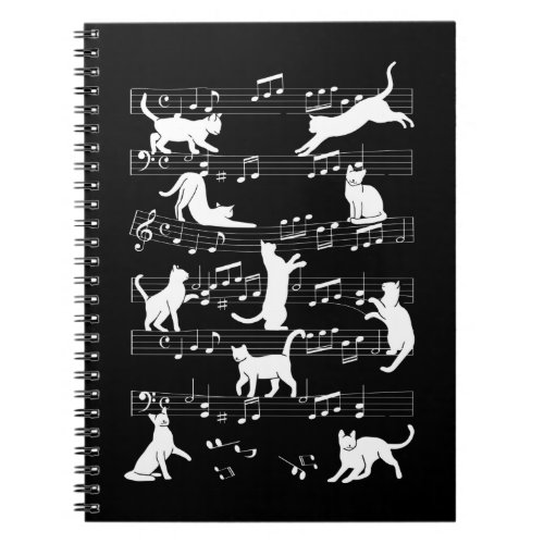 Playful Cats Funny Musician Cat Owner Humor Notebook