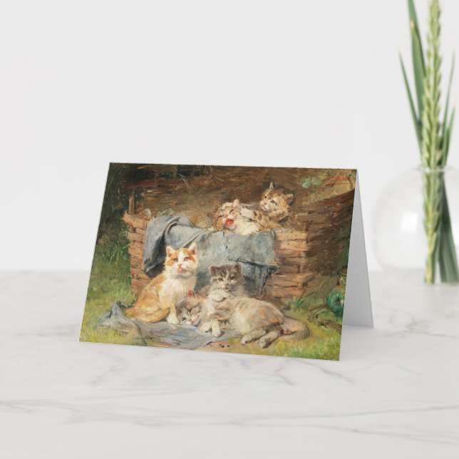 Playful Cats | Julius Adam the Younger Card (Front)