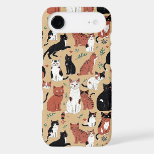 Playful Cats on a Tan Background iPhone 17 Air Case