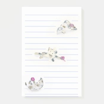 Playful Cats Post-it Notes by LNZart at Zazzle