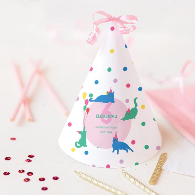 Playful Cats Purrfect Birthday Party Hat (Creator Uploaded)