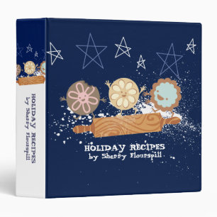 Playful Christmas cookies personal recipe cookbook Binder