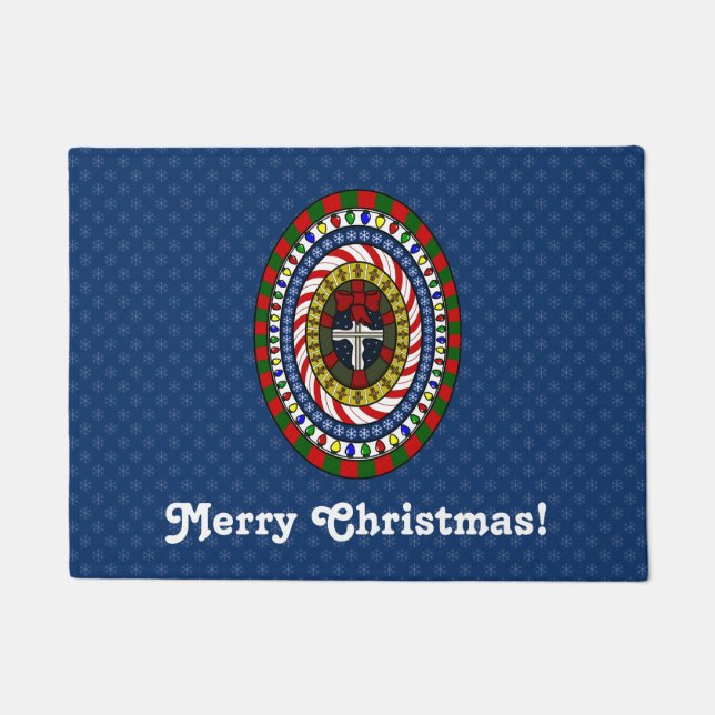 Playful Christmas Doormat (Front)