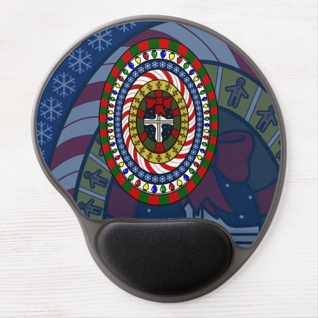 Playful Christmas Gel Mousepad (Front)