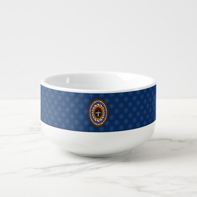 Playful Christmas Soup Mug (Front)