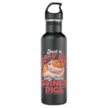 Playful Clay Girl Dreams of Guinea Pig Adventures Stainless Steel Water Bottle