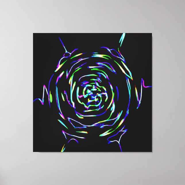Playful Colorful Pattern Canvas Print (Front)