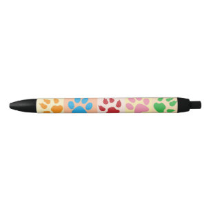 Playful Colorful Paw Prints Cute Pet Lover Pen