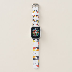 Playful, colorful, trendy, urban cool illustration apple watch band