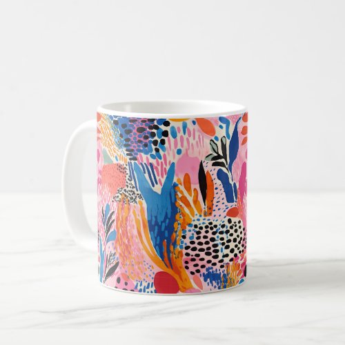 Playful Colors Abstract Pattern Coffee Mug