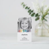 Playful Colors Mommy Card / Play Date Card (Standing Front)