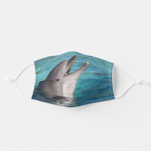 Playful Common Bottlenose Dolphin Adult Cloth Face Mask
