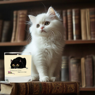 Playful Cream Kitty Butt Wiggle Black Cat Scented Candle