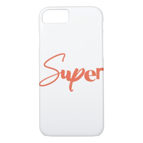 Playful creative cool trendy red design of Super iPhone 87 Case