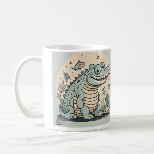 Playful Crocodile Pond Coffee Mug