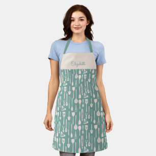 Playful Cute Baking Apron Colorful Kitchen Utensil