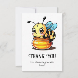 Playful Cute Bee Baby Shower Thank You Card