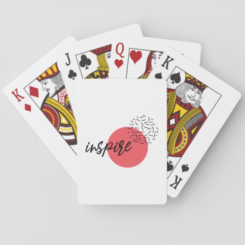 Playful cute modern simple design of Inspire Playing Cards