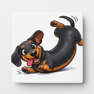 Playful Dachshund Puppy Plaque