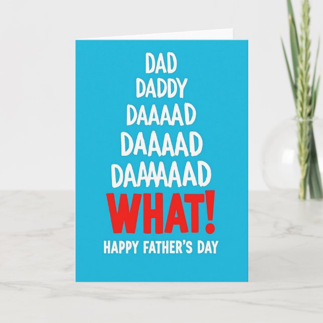 Playful Dads Day Art Card (Front)